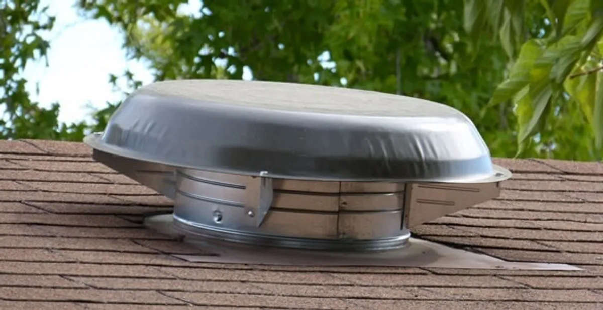 attic fan installation services with low-profile roof ventilation unit in Ogden, UT