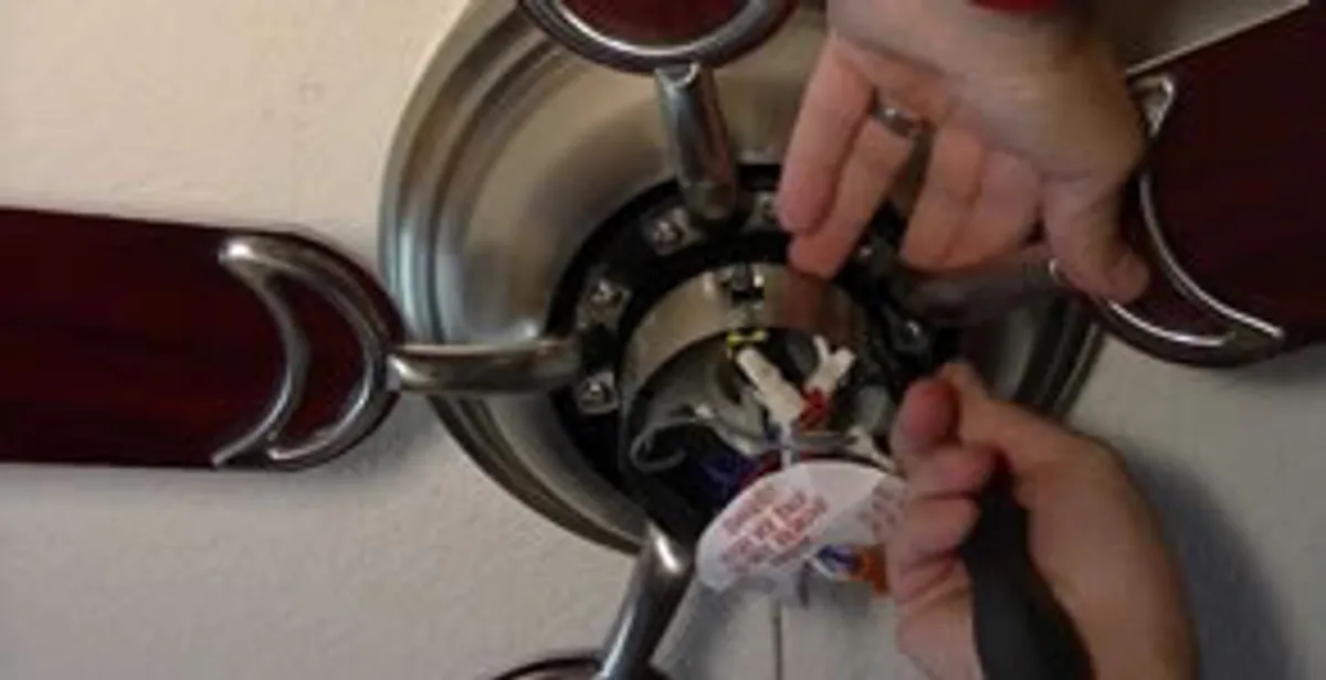 Ceiling fan installation with electrical wiring and mounting by professional electrician in Ogden, UT