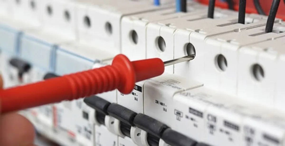 Electrical contractor testing circuit breakers during electrical repair in Kaysville, UT